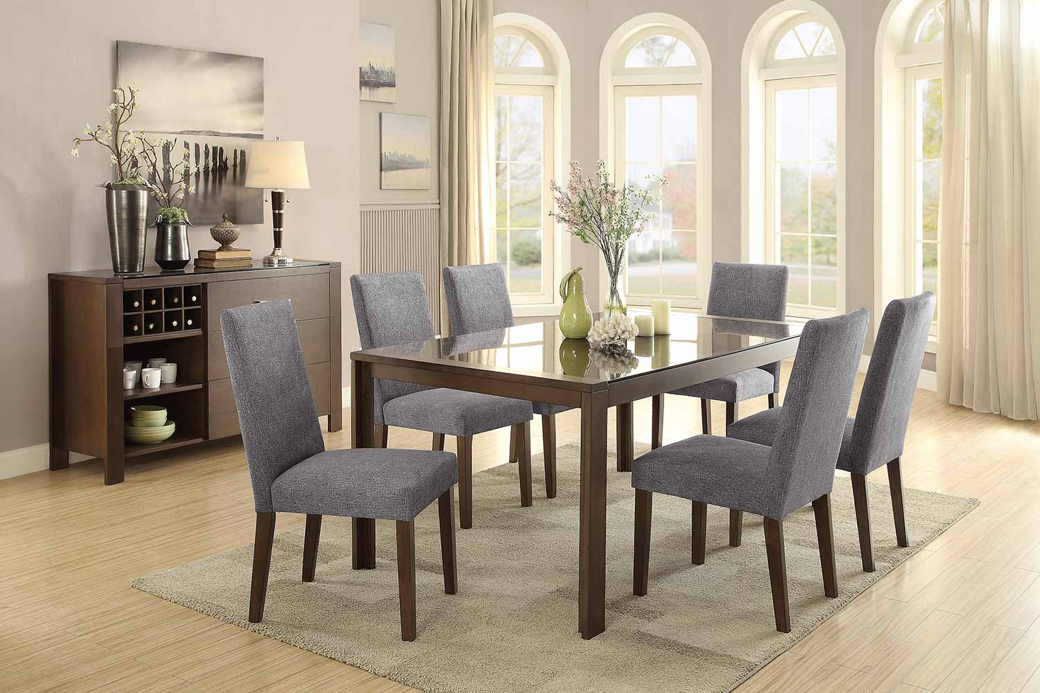 Homelegance Fielding Rectangular Dining Set - Brown Homelegance Fielding Rectangular Dining Set - Brown