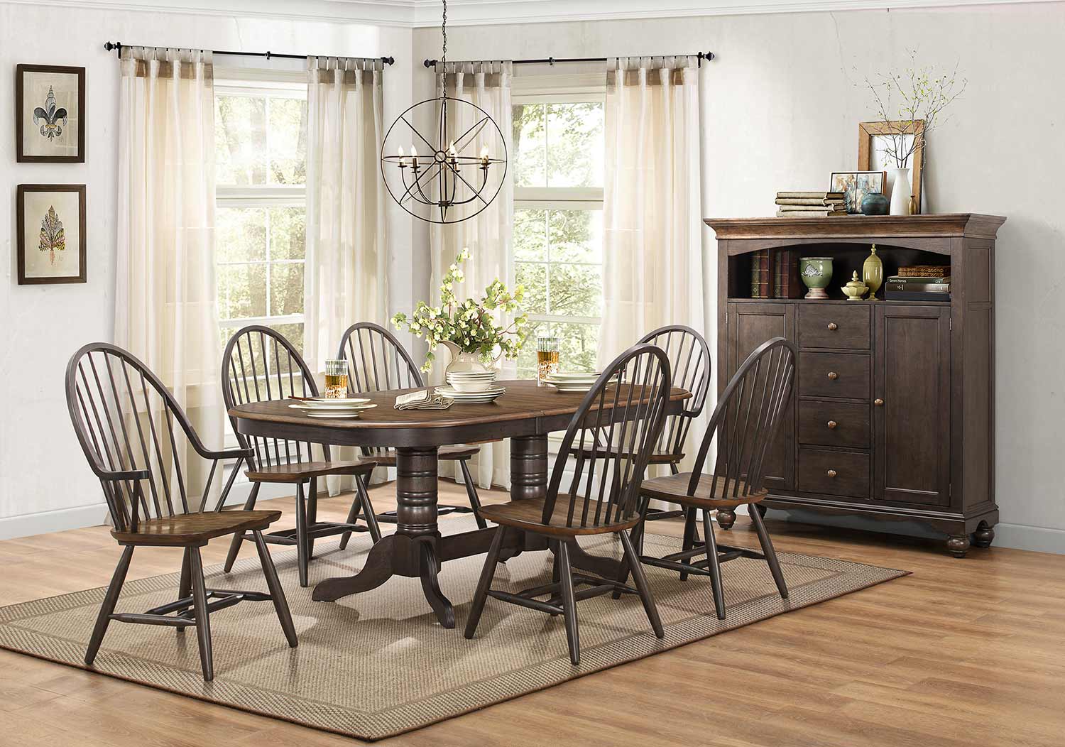 Homelegance Cline Dining Set - Two tone finish Homelegance Cline Dining Set - Two tone finish