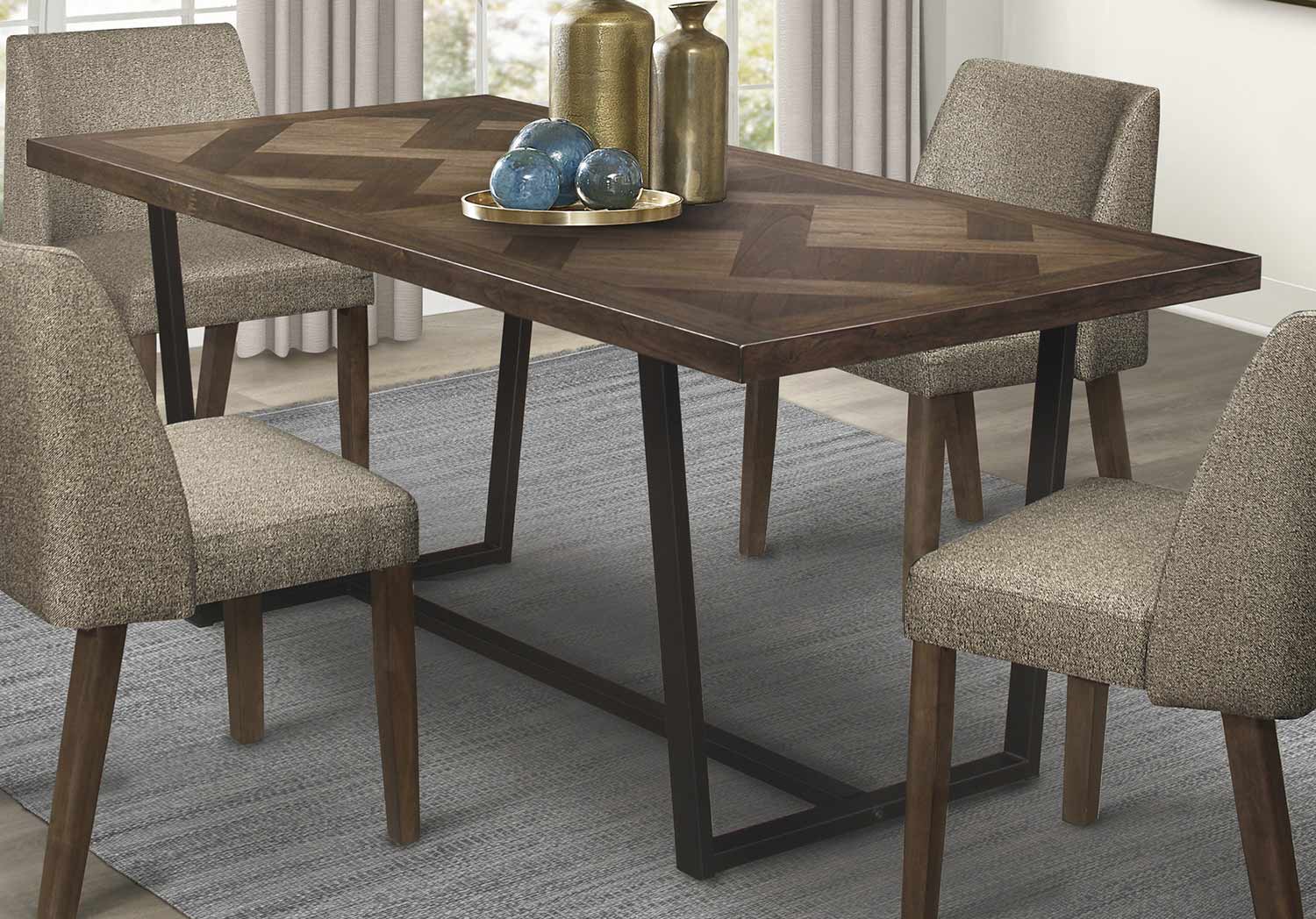 Homelegance Leland Dining Table - Warm Brown and Black