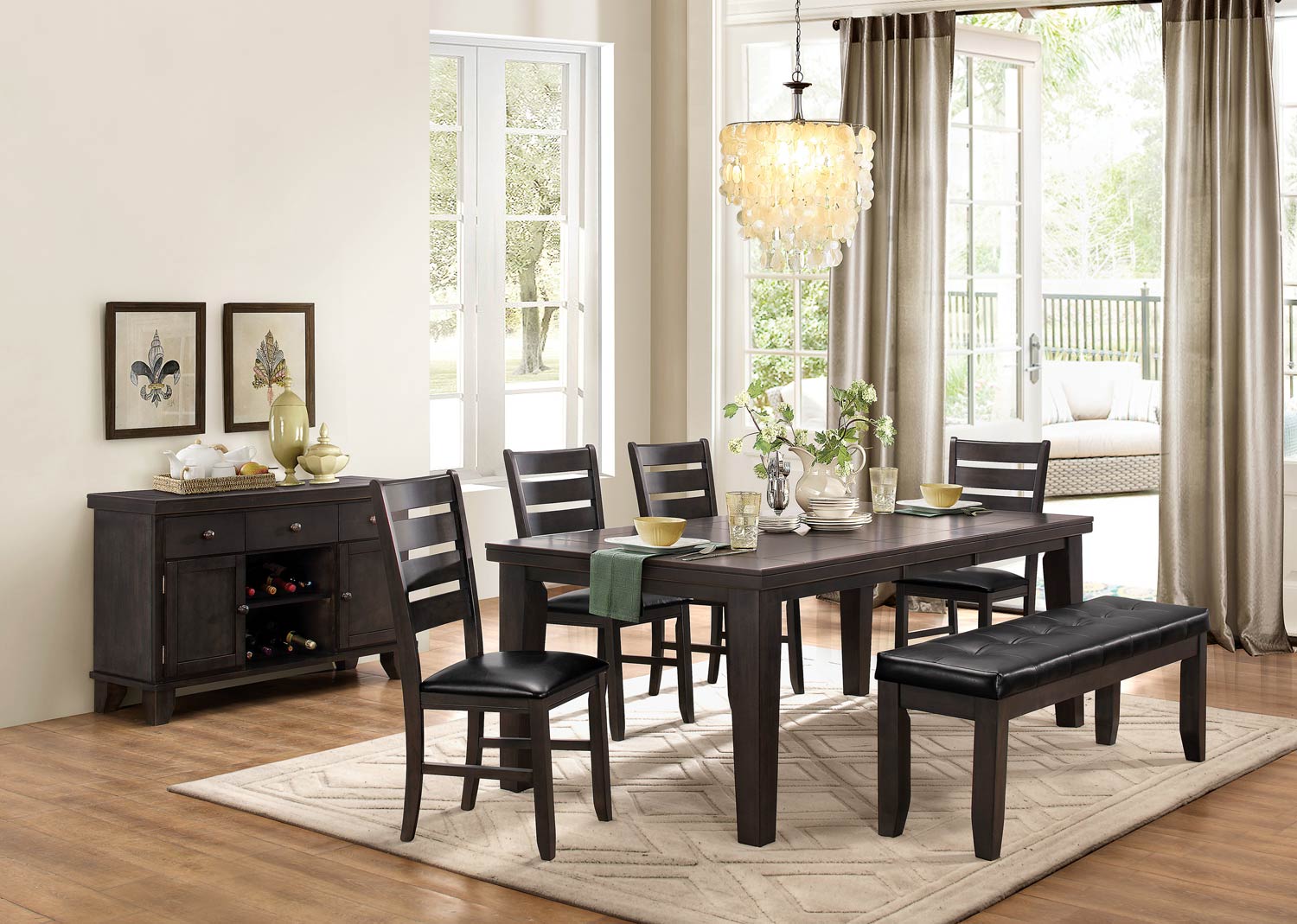 Homelegance Ameillia Dining Set - Grey/Brown Homelegance Ameillia Dining Set - Grey/Brown