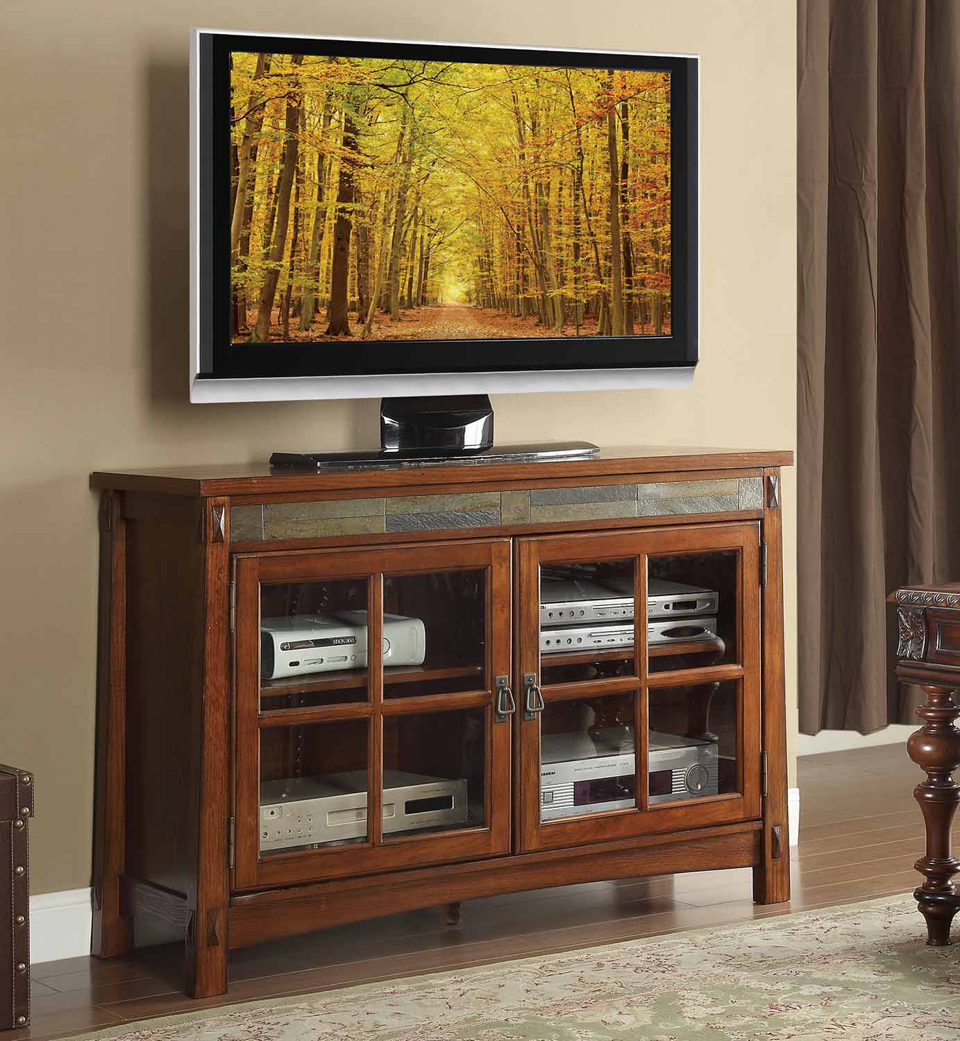 Homelegance Falls TV Stand - Brown Cherry Homelegance Falls TV Stand - Brown Cherry