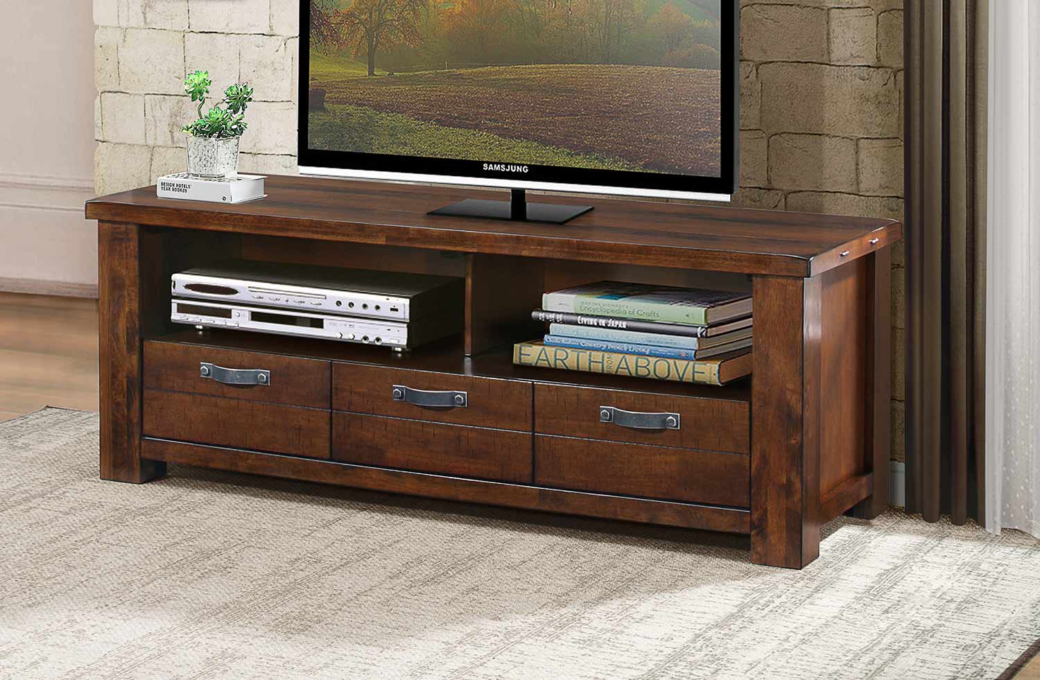 Homelegance Santos 58-inch TV Stand - Natural Brown Homelegance Santos 58-inch TV Stand - Natural Brown