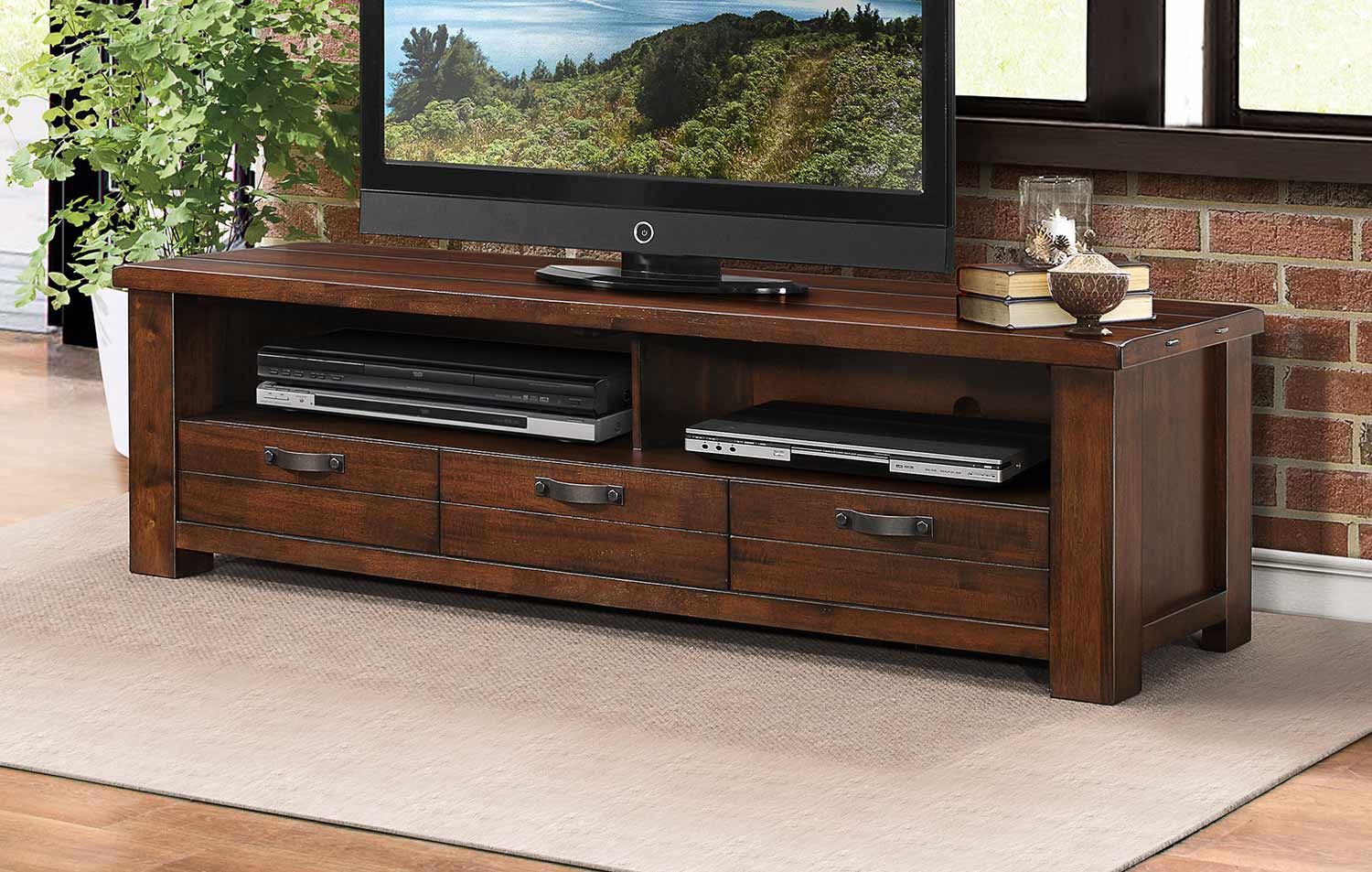 Homelegance Santos 68-inch TV Stand - Natural Brown Homelegance Santos 68-inch TV Stand - Natural Brown