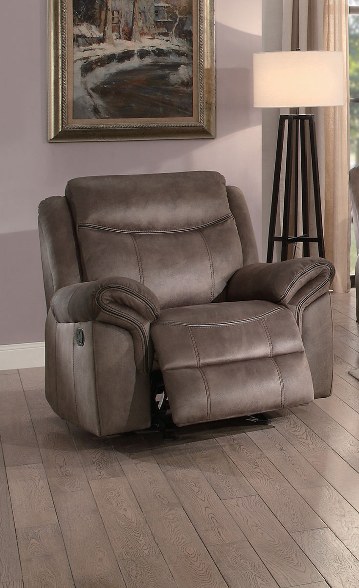 Homelegance Aram Glider Reclining Chair - Brown Fabric