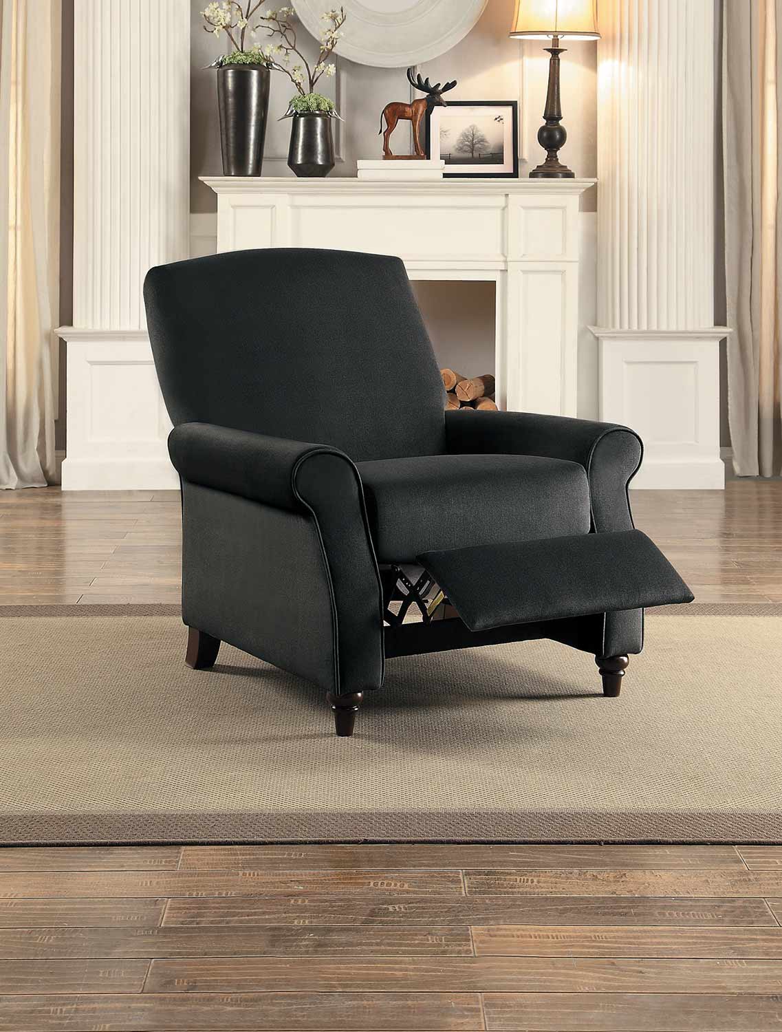 Homelegance Warrick Push Back Reclining Chair - Gray Fabric Homelegance Warrick Push Back Reclining Chair - Gray Fabric