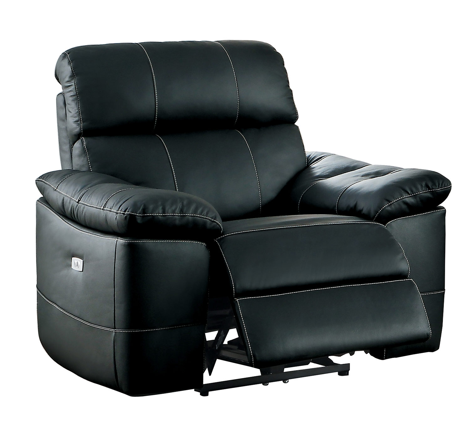 Homelegance Nicasio Power Reclining Chair - Black Leather Homelegance Nicasio Power Reclining Chair - Black Leather
