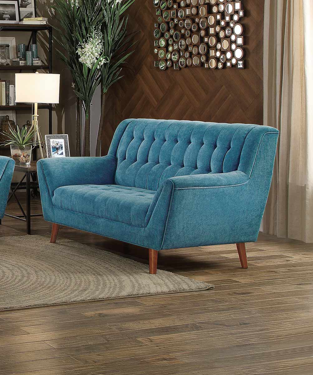 Homelegance Erath Love Seat - Blue Fabric Homelegance Erath Love Seat - Blue Fabric