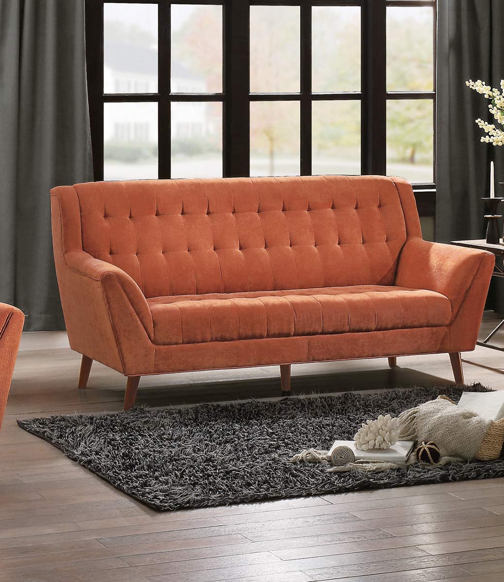 Homelegance Erath Sofa - Orange Fabric Homelegance Erath Sofa - Orange Fabric