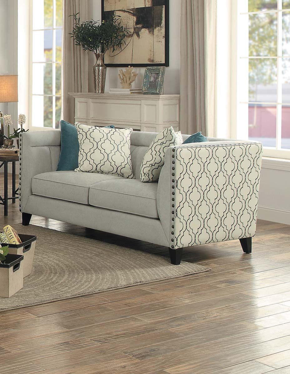 Homelegance Temptation Love Seat - Light Gray Fabric Homelegance Temptation Love Seat - Light Gray Fabric