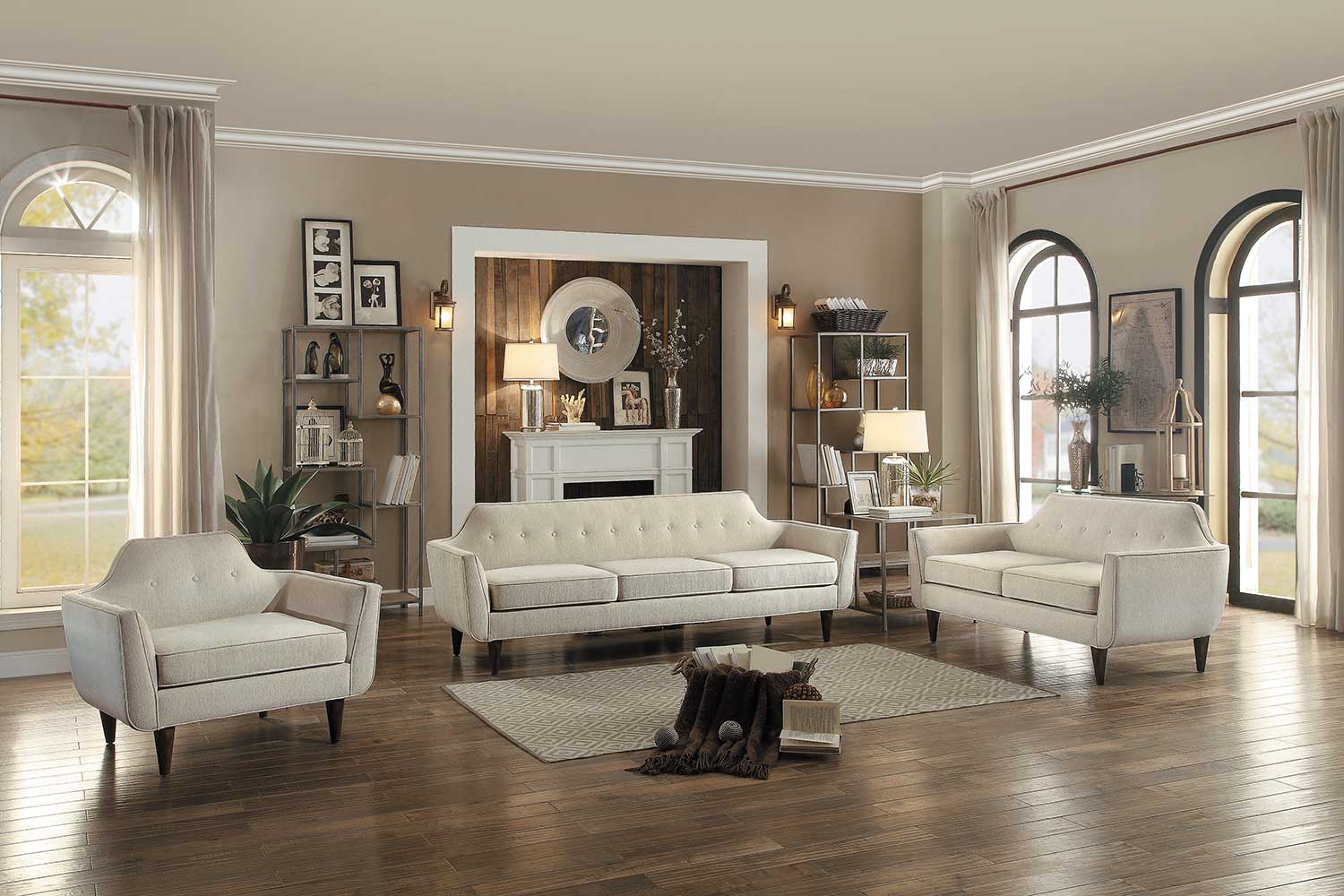 Homelegance Ajani Sofa Set - Beige Fabric Homelegance Ajani Sofa Set - Beige Fabric
