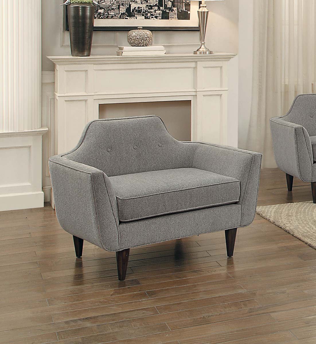 Homelegance Ajani Chair - Gray Fabric Homelegance Ajani Chair - Gray Fabric