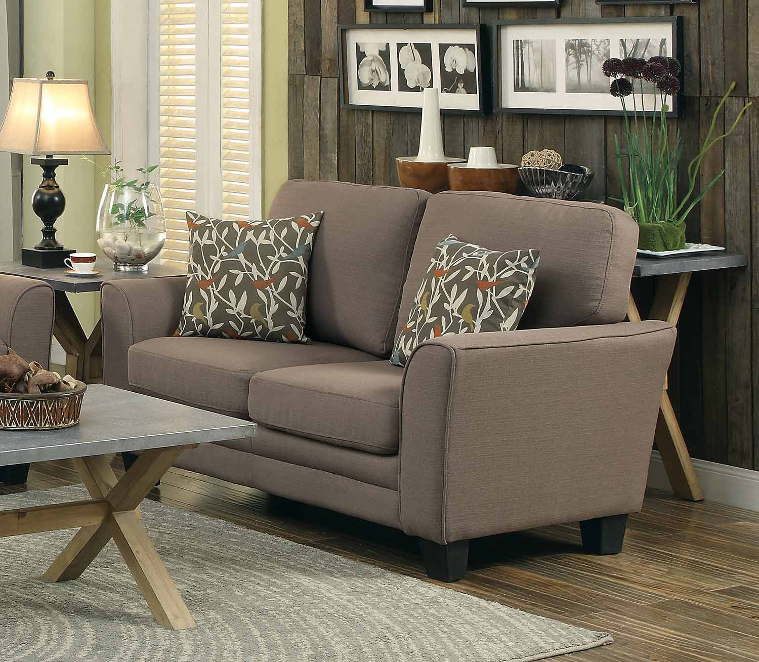 Homelegance Adair Love Seat - Grey Homelegance Adair Love Seat - Grey