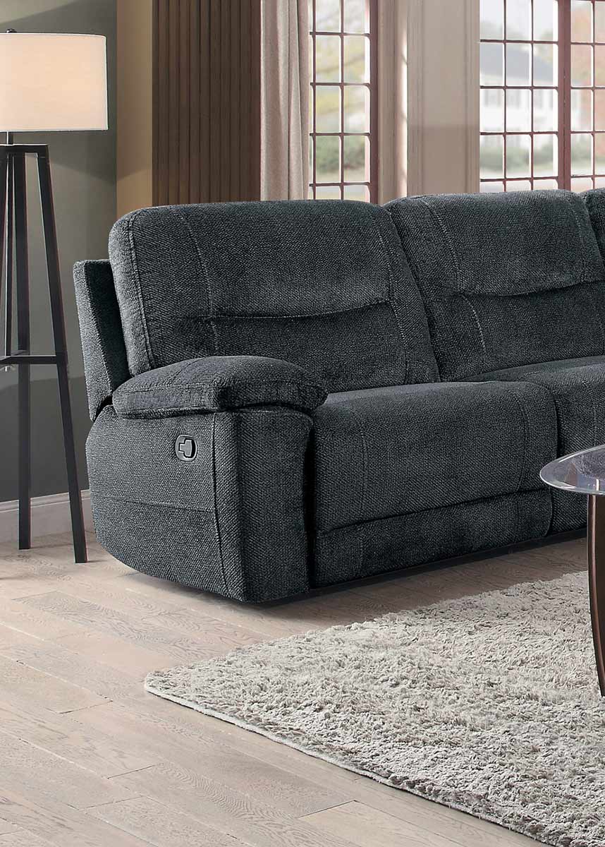 Homelegance Columbus Left Side Facing Reclining Chair - Cobblestone Fabric Homelegance Columbus Left Side Facing Reclining Chair - Cobblestone Fabric