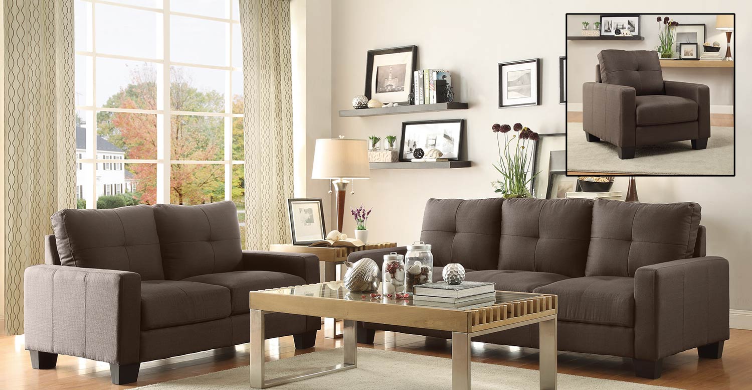 Homelegance Ramsey Sofa Set - Grey Homelegance Ramsey Sofa Set - Grey