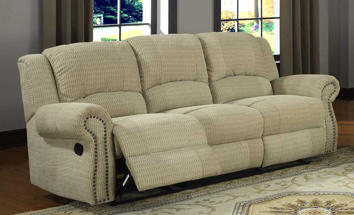 Homelegance Quinn Double Reclining Sofa - Olive Beige Chenille Homelegance Quinn Double Reclining Sofa - Olive Beige Chenille