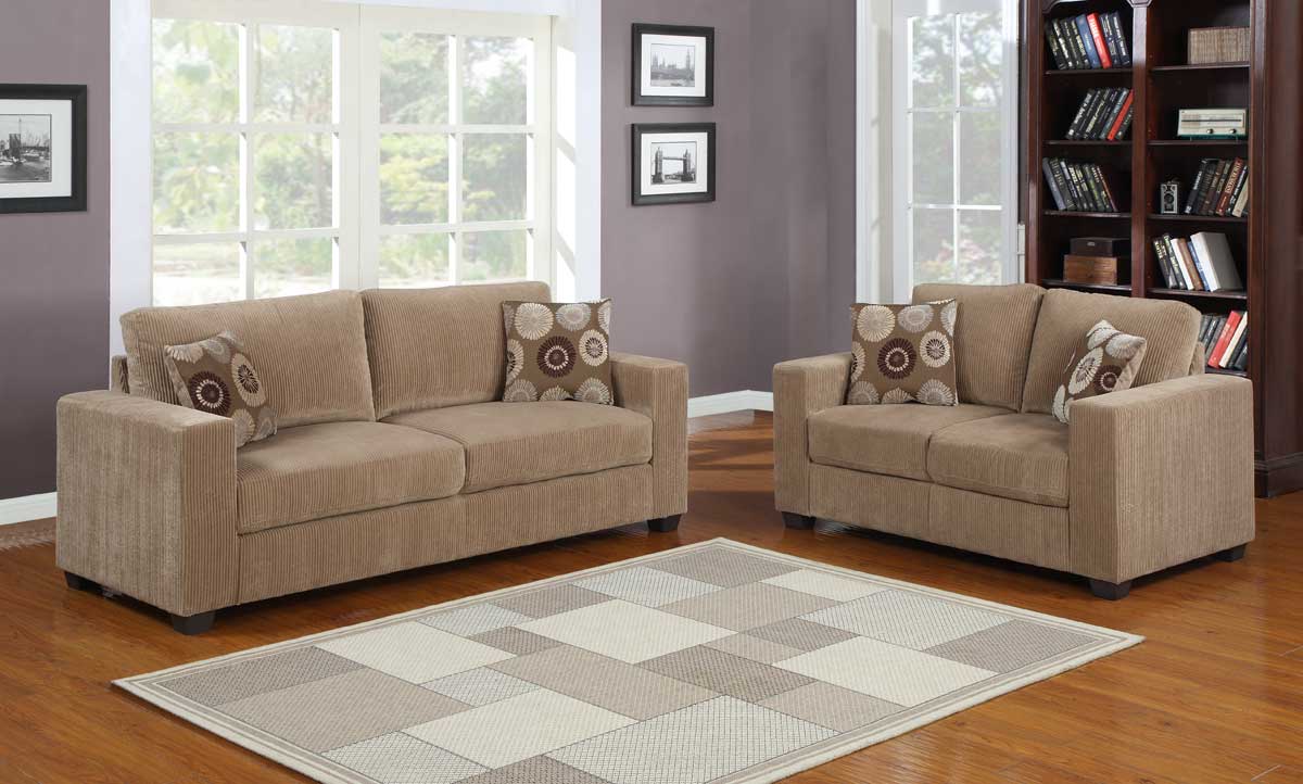 Homelegance Paramus Sofa Set - Brown Corduroy Homelegance Paramus Sofa Set - Brown Corduroy