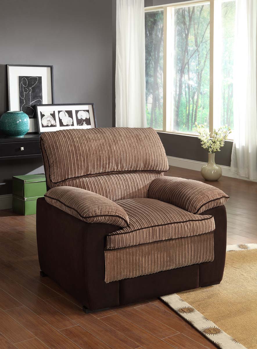 Homelegance McCollum Chair - Brown - Corduroy and Microfiber Homelegance McCollum Chair - Brown - Corduroy and Microfiber