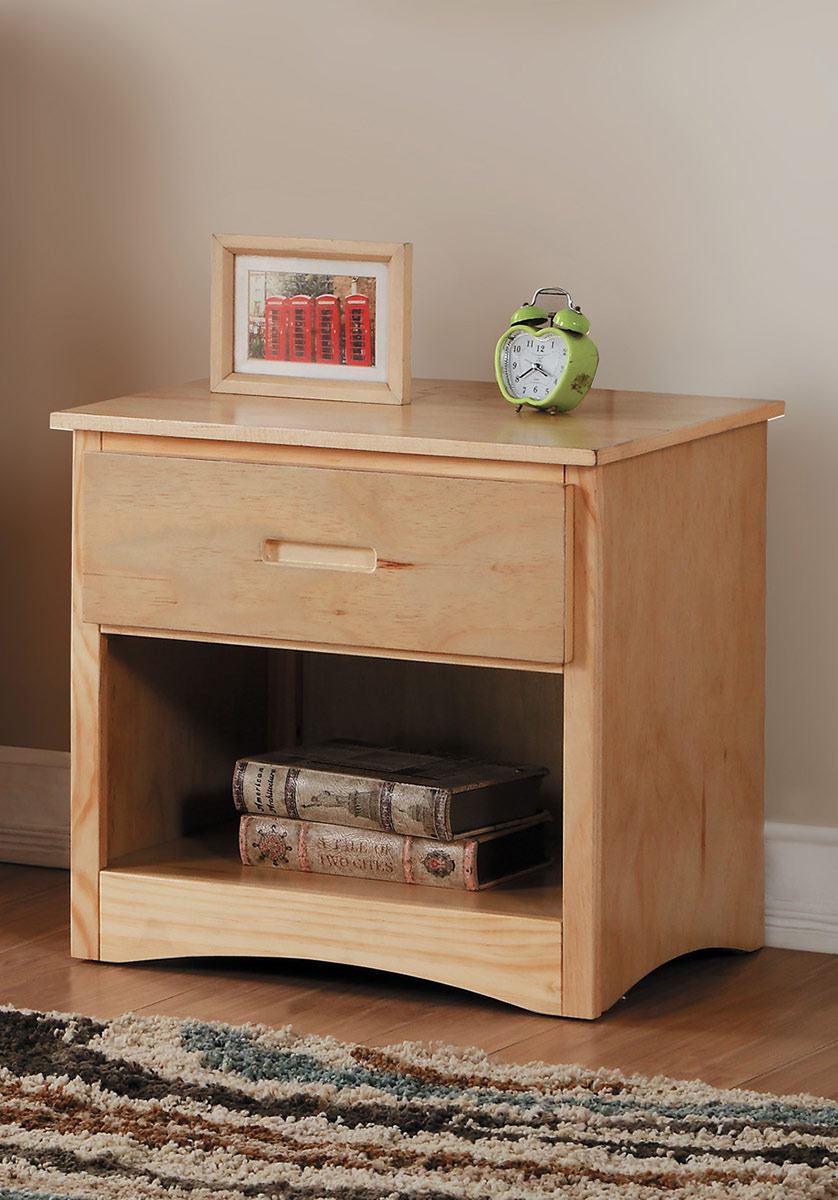 Homelegance Bartly Night Stand - Natural Pine