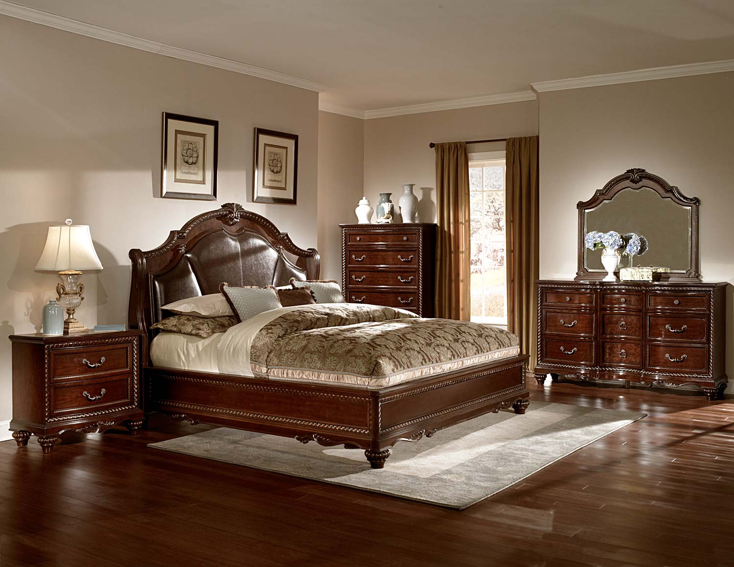 Homelegance Hampstead Court Bedroom Set - Cherry Homelegance Hampstead Court Bedroom Set - Cherry