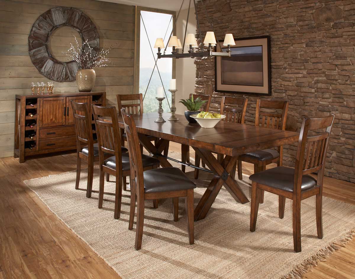 Homelegance Vasquez Dining Set - Warm Oak Homelegance Vasquez Dining Set - Warm Oak