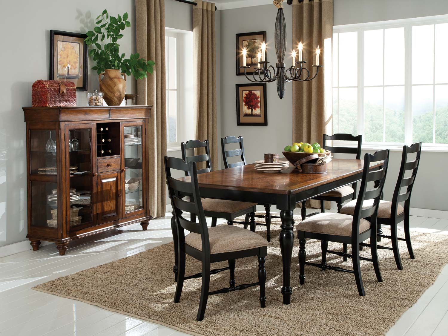 Homelegance McKean Dining Set - Oak Homelegance McKean Dining Set - Oak