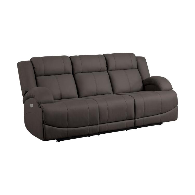 Homelegance Oriole Black Double Reclining Sofa 8334BLK-3