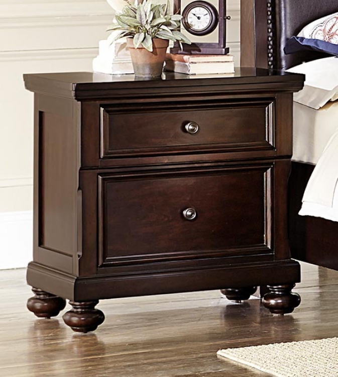 Homelegance Faust Night Stand Dark Cherry 1834 4 Homelegance Elegancefurnituredirect Com