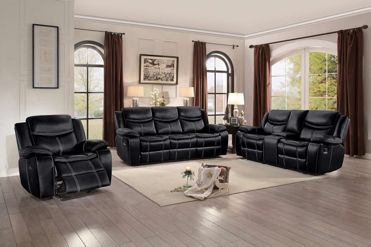 Homelegance Furniture, Wallstone Leather Double Reclining Sofa