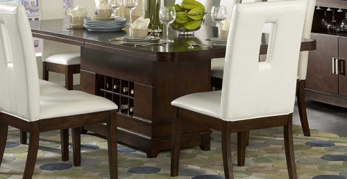 Homelegance Elmhurst Dining Table With Wine Storage 1410 92 Homelegance Elegancefurnituredirect Com