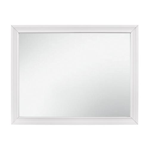 Luster Mirror - Two-tone : White And Silver Glitter