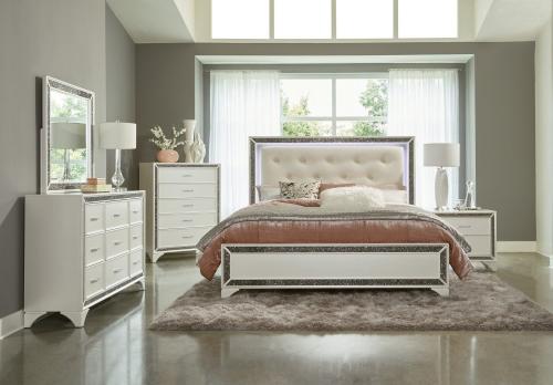 Salon Bedroom Set - White Pearlescent