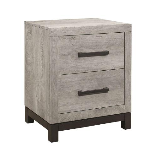 Zephyr Night Stand - Two-tone : Light Gray And Gray