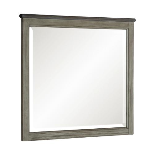 Weaver Mirror - Two-tone : Antique Gray And Coffee