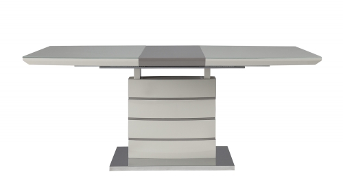 Glissand Dining Table - Glossy - Grey-Taupe Bi-Cast Vinyl