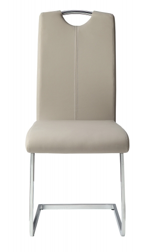 Glissand Side Chair - Glossy - Grey-Taupe Bi-Cast Vinyl