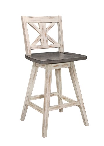 Amsonia Swivel Counter Height Chair - White Sandthrough
