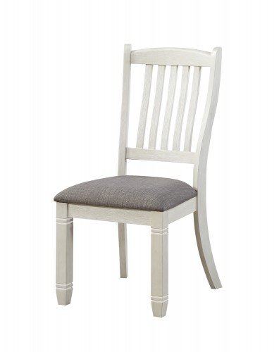 Granby Side Chair - Antique White - Rosy Brown
