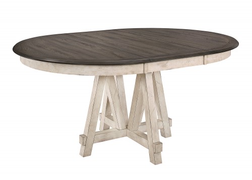 Clover Round/Oval Dining Table - Rustic Gray