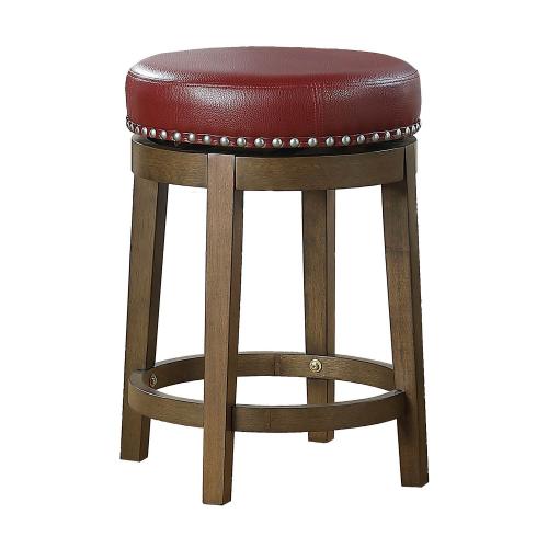 Westby Swivel Counter Height Stool - Red - Brown