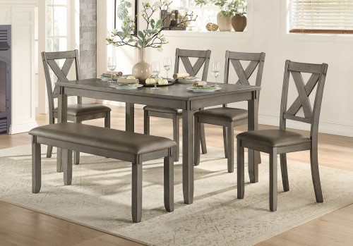 Holders 6-Piece Pack Dinette Set - Bench: 46 x 16 x 19H