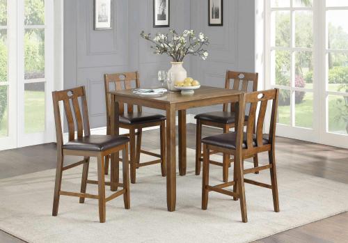 Weston 5-Piece pack Counter Height Set - Brown