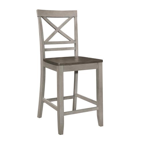 Brightleaf Counter Height Chair - Brown/Light Gray