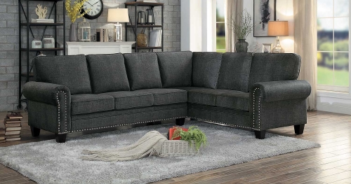 Cornelia Sectional Sofa - Dark Gray