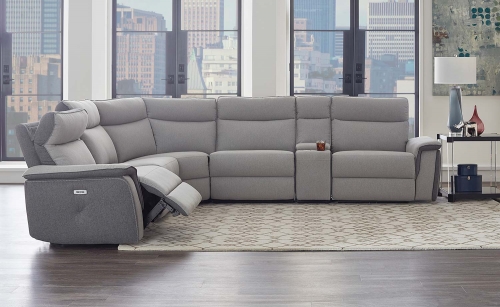 Maroni Power Reclining Sectional Sofa Set - Grey