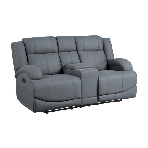 Camryn Double Reclining Love Seat - Graphite blue