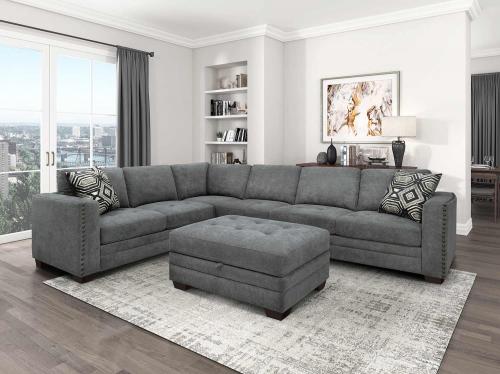 Sidney Sectional Sofa - Gray