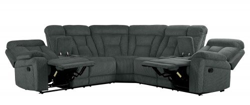 Rosnay Reclining Sectional Sofa - Gray