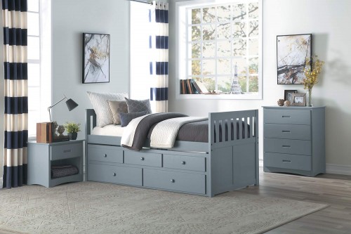 Orion Trundle Bedroom Set - Gray