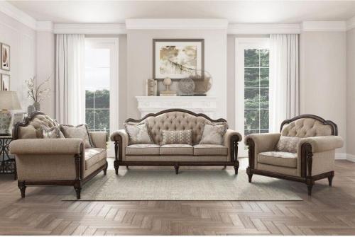 Heath Court Sofa Set - Brown Oak