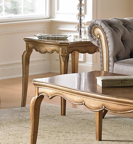 Chambord End Table - Champagne Gold